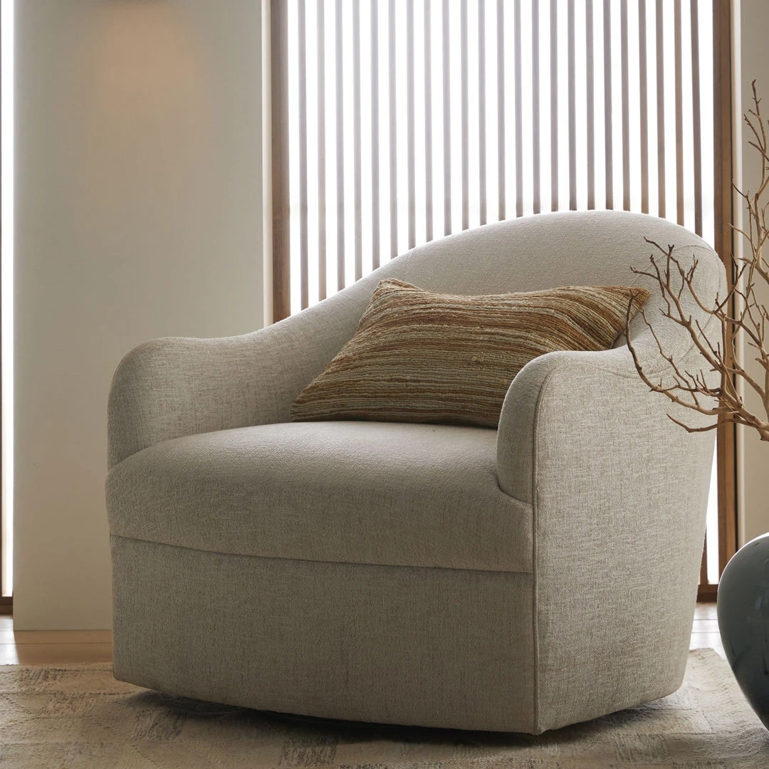 Arteriors Home Delfino Chair Frost Linen Swivel New Arrivals 2 Arteriors Home Delfino Chair Frost Linen Swivel New Arrivals