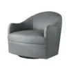 Arteriors Home Delfino Chair Grey Leather Swivel