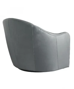 Arteriors Home Delfino Chair Grey Leather Swivel