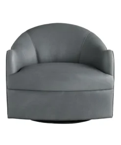 Arteriors Home Delfino Chair Grey Leather Swivel