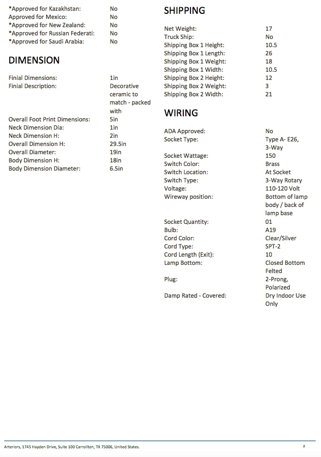 Arteriors Home New Arrivals Denton Lamp 8 Arteriors Home New Arrivals Denton Lamp