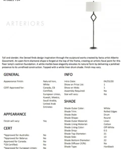Arteriors Home Denzel Floor Lamp New Arrivals