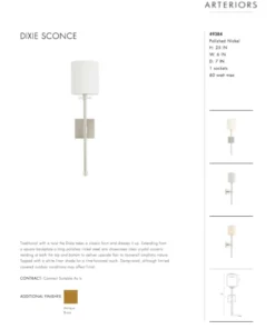 Arteriors Home New Arrivals Dixie Sconce Polished Nickel 17 Arteriors Home New Arrivals Dixie Sconce Polished Nickel