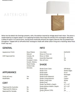 Arteriors Home Domingo Lamp 20 Arteriors Home Domingo Lamp