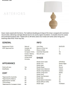 Arteriors Home New Arrivals Donna Lamp