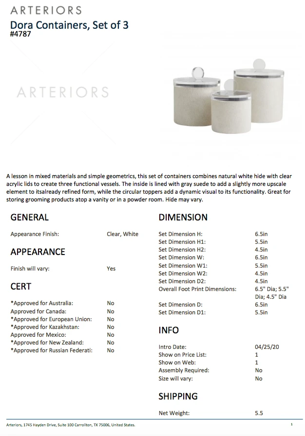 Arteriors Home New Arrivals Dora Containers Set Of Three 6 Arteriors Home New Arrivals Dora Containers Set Of Three