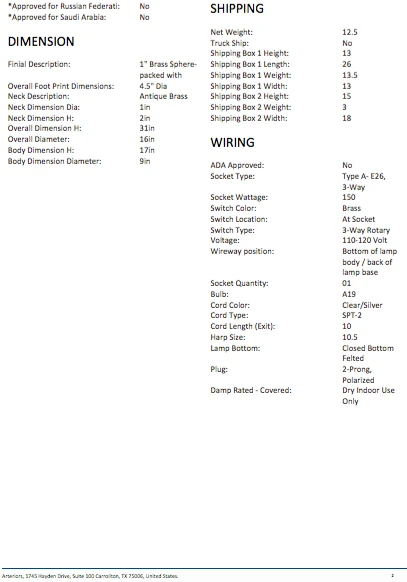 Arteriors Home Dottie Lamp 7 Arteriors Home Dottie Lamp