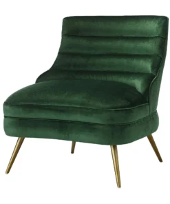 Arteriors Home Dune Chair Emerald Velvet