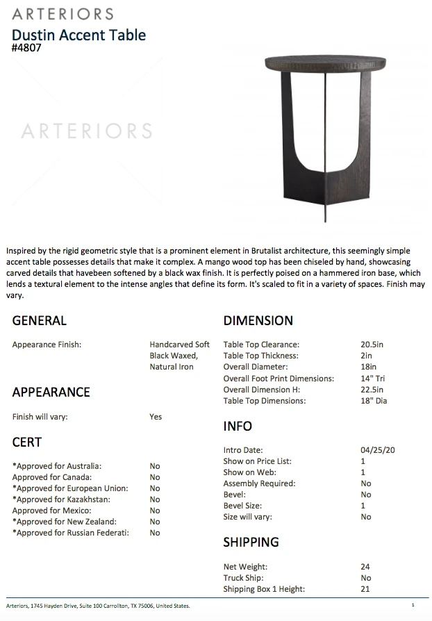 Arteriors Home Dustin Accent Table New Arrivals 8 Arteriors Home Dustin Accent Table New Arrivals