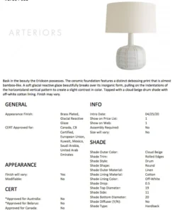 Arteriors Home Erickson Lamp New Arrivals