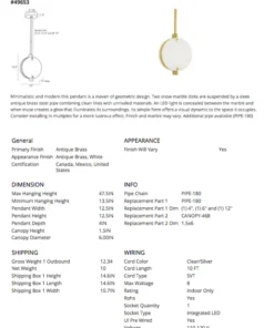 Arteriors Home New Arrivals Fields Pendant