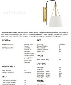 Arteriors Home Franklin Sconce 20 Arteriors Home Franklin Sconce