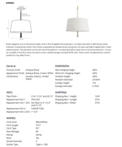 Arteriors Home New Arrivals Gladison Pendant Antique Brass