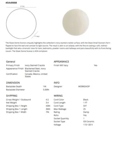 Arteriors Home Glaze Dome Sconce