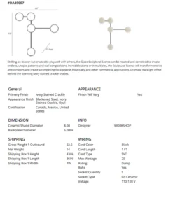 Arteriors Home New Arrivals Glaze Sculptural Sconce