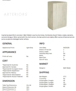 Arteriors Home New Arrivals Graeme Tall Accent Table
