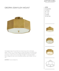 Arteriors Home New Arrivals Grespan Flushmount 13 Arteriors Home New Arrivals Grespan Flushmount