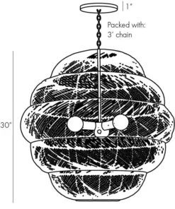 Arteriors Home Gwen Pendant Dark Gray