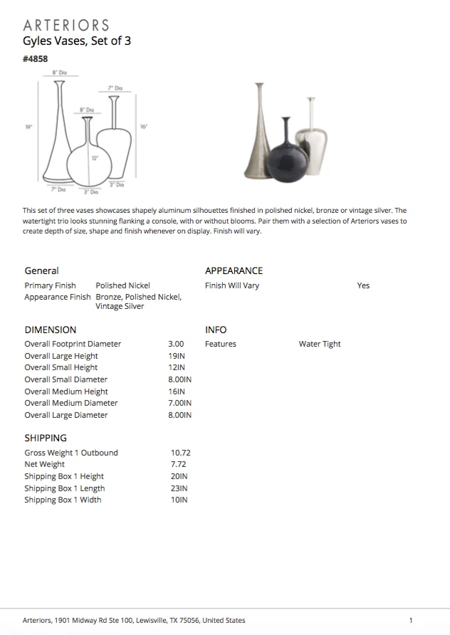 Arteriors Home Gyles Vases 9 Arteriors Home Gyles Vases