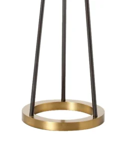 Arteriors Home Hadley Floor Lamp Antique Brass Black Shade