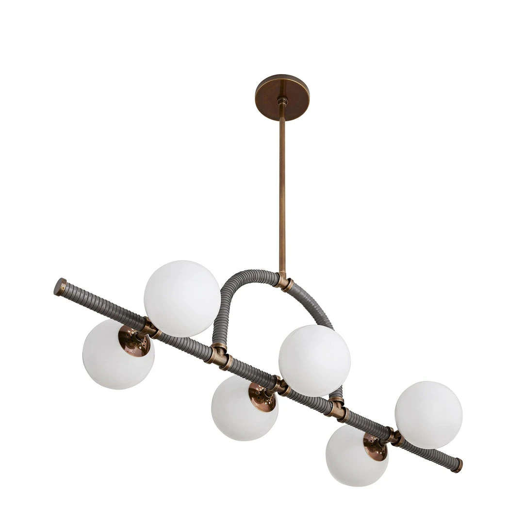 Arteriors Home New Arrivals Harrison Linear Chandelier Heritage Brass 6 Arteriors Home New Arrivals Harrison Linear Chandelier Heritage Brass