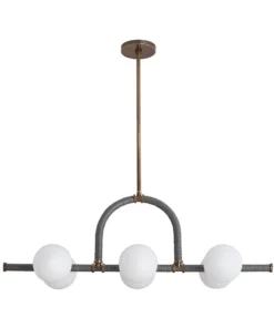 Arteriors Home New Arrivals Harrison Linear Chandelier Heritage Brass