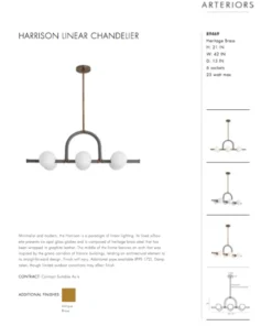 Arteriors Home New Arrivals Harrison Linear Chandelier Heritage Brass 25 Arteriors Home New Arrivals Harrison Linear Chandelier Heritage Brass