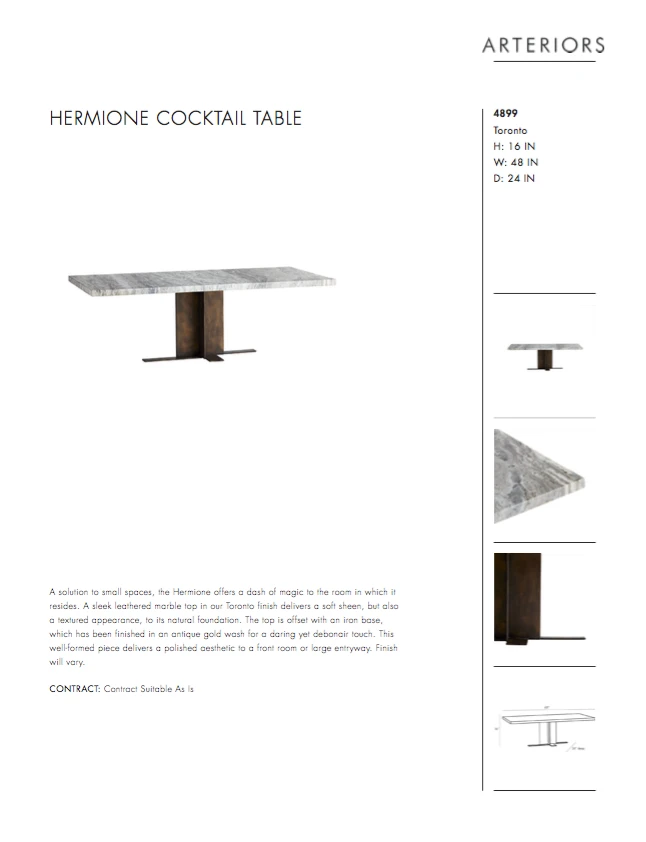 Arteriors Home Hermione Cocktail Table 8 Arteriors Home Hermione Cocktail Table