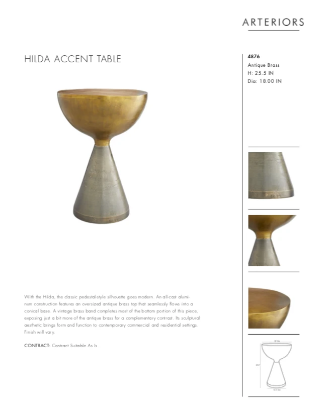 Arteriors Home New Arrivals Hilda Accent Table 10 Arteriors Home New Arrivals Hilda Accent Table