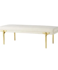 Arteriors Home Andrea Rectangular Bench Muslin