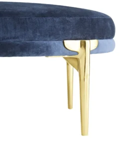 Arteriors Home Andrea Round Ottoman Blue New Arrivals