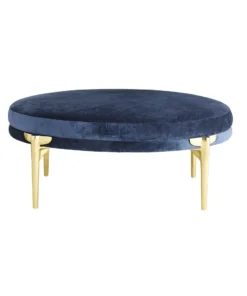 Arteriors Home Andrea Round Ottoman Blue New Arrivals