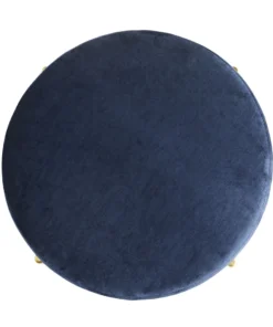 Arteriors Home Andrea Round Ottoman Blue New Arrivals