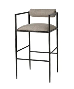 Arteriors Home Barbana Bar Stool Pewter Texture