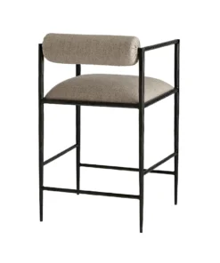 Arteriors Home New Arrivals Barbana Counter Stool Pewter Texture