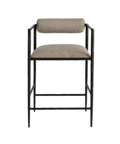 Arteriors Home New Arrivals Barbana Counter Stool Pewter Texture