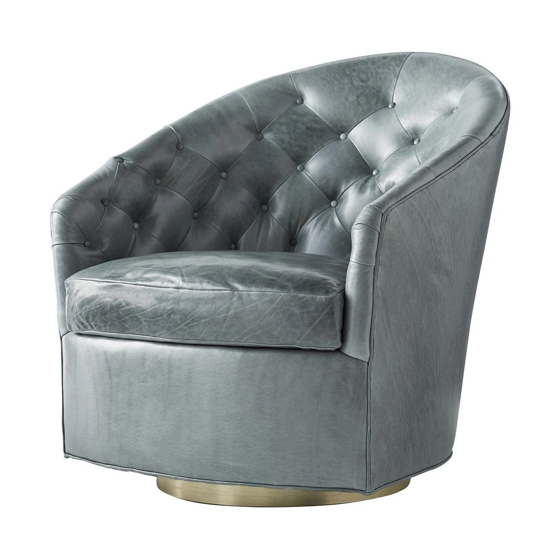 Arteriors Home New Arrivals Capri Chair Juniper Leather Champagne Swivel 1 Arteriors Home New Arrivals Capri Chair Juniper Leather Champagne Swivel