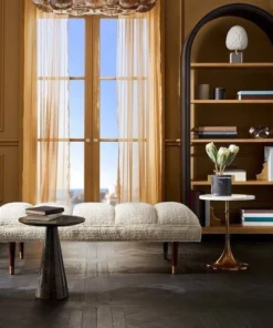 Arteriors Home Christophe Bench Almond Chenille