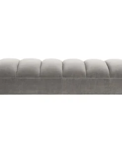 Arteriors Home Christophe Bench Sharkskin Velvet Gray