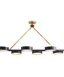 Arteriors Home Linus Linear Chandelier Bronze Frosted Glass