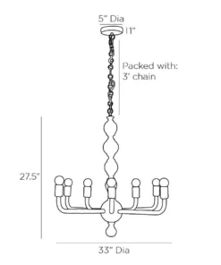 Arteriors Home New Arrivals Olaf Chandelier