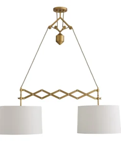 Arteriors Home Pantograph Pendant Antique Brass