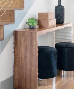 Arteriors Home Pratt Ottoman Black New Arrivals