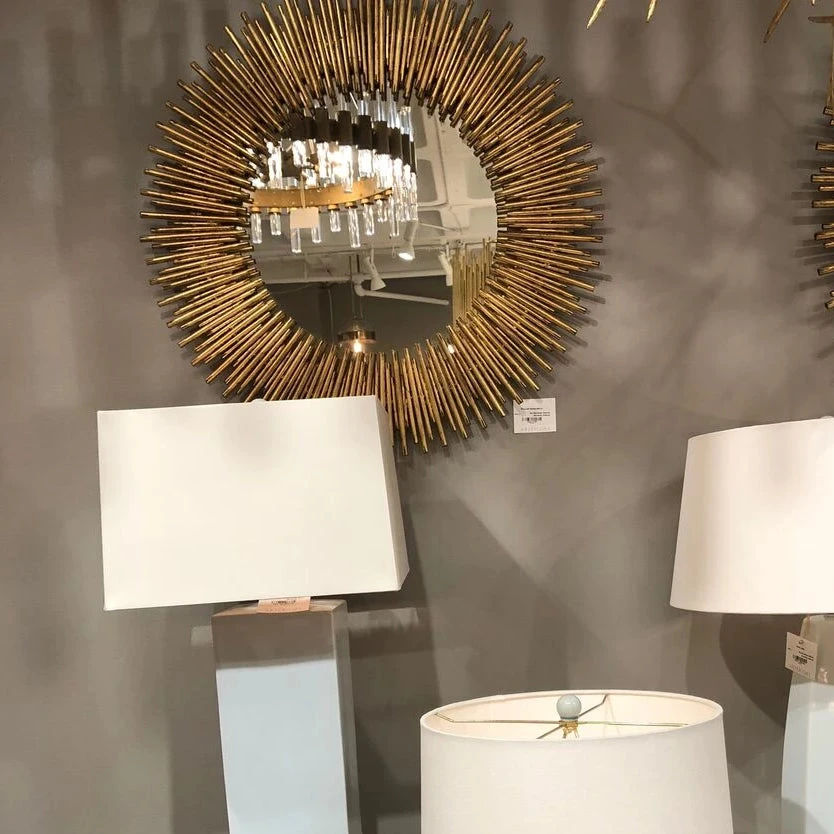 Arteriors Home Prescott Round Mirror Gold Leaf 2 Arteriors Home Prescott Round Mirror Gold Leaf