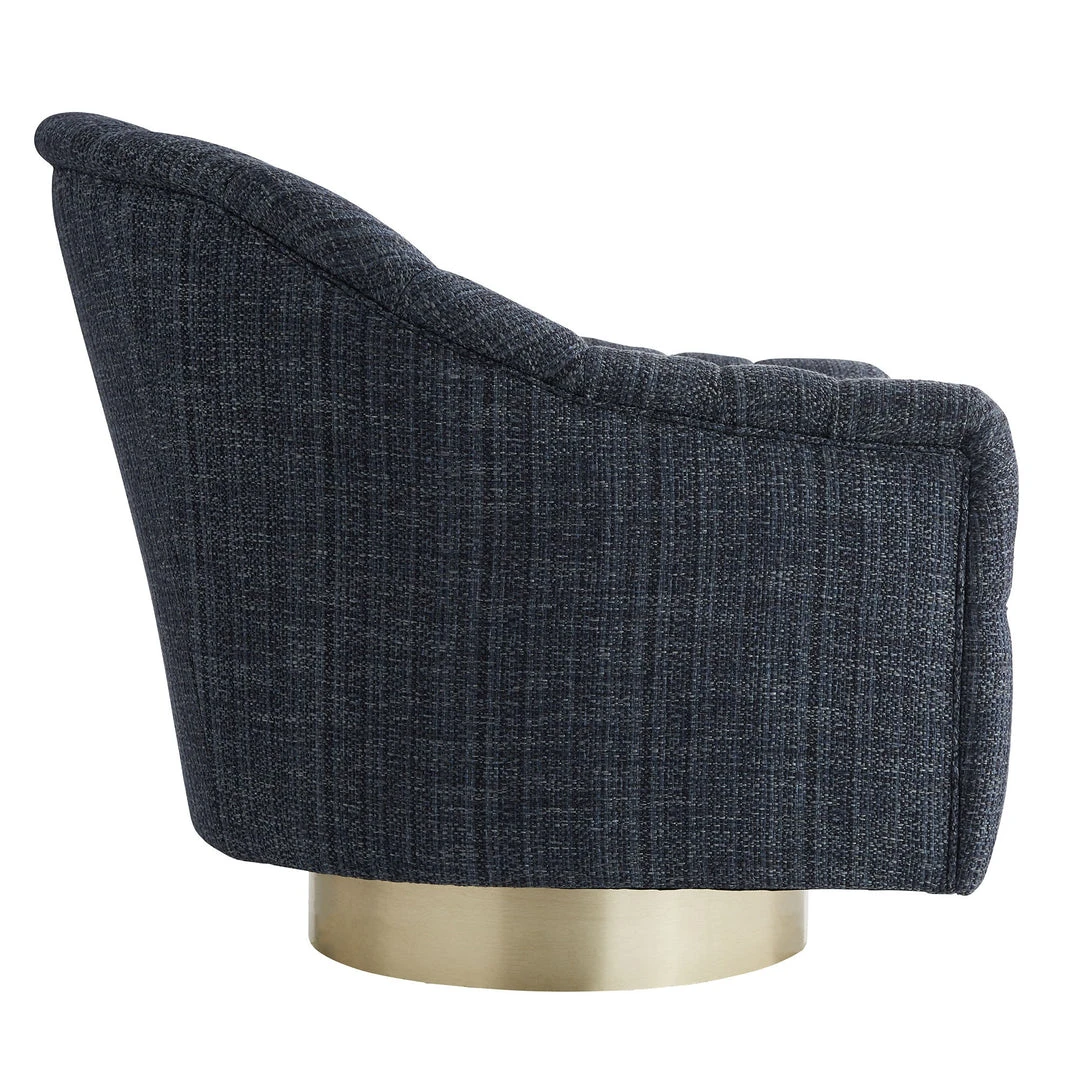 Arteriors Home Springsteen Chair Indigo Tweed Champagne Swivel New Arrivals 7 Arteriors Home Springsteen Chair Indigo Tweed Champagne Swivel New Arrivals