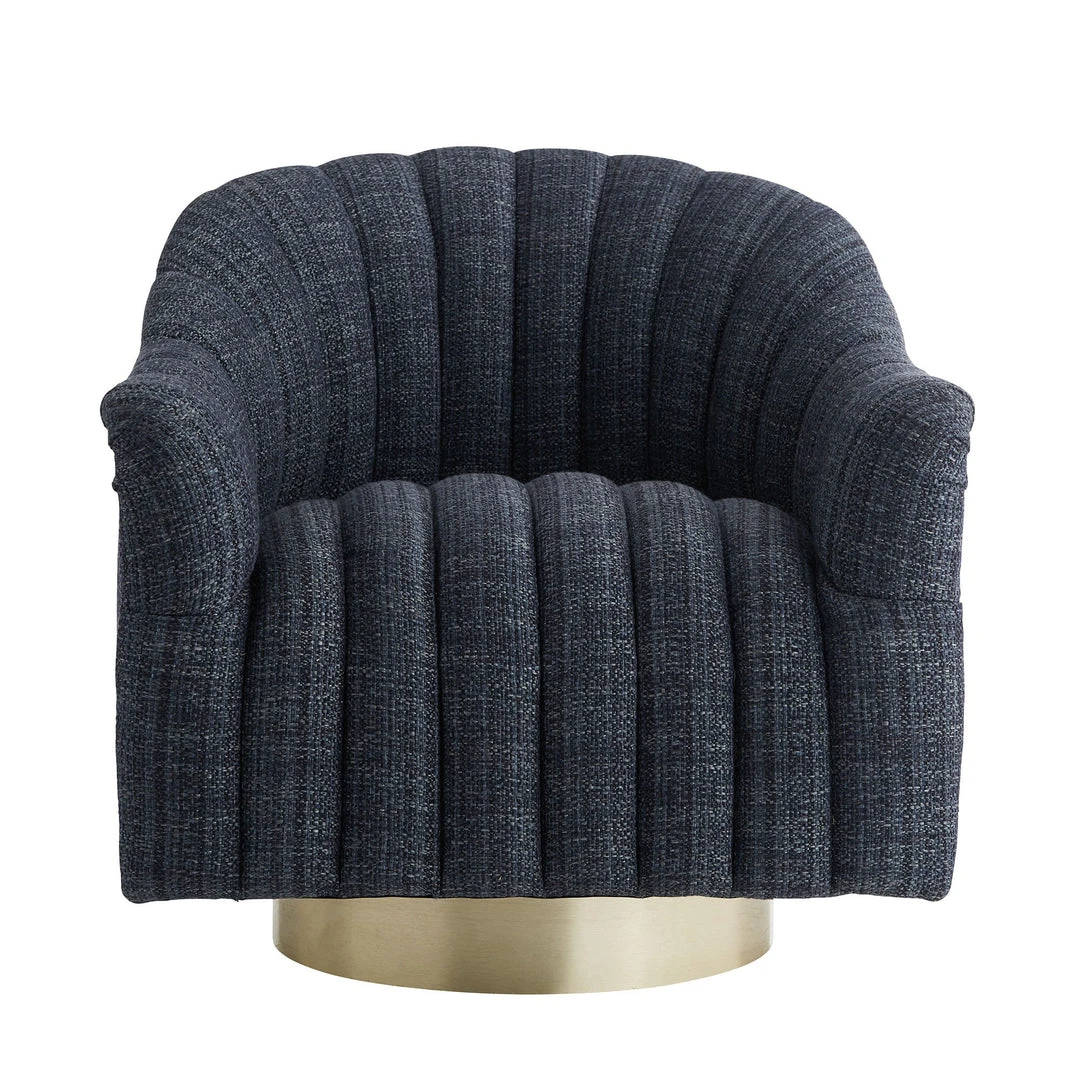 Arteriors Home Springsteen Chair Indigo Tweed Champagne Swivel New Arrivals 1 Arteriors Home Springsteen Chair Indigo Tweed Champagne Swivel New Arrivals