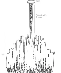 Arteriors Home Tilda Large Pendant Black