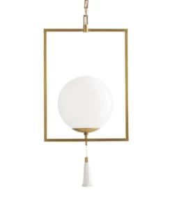 Arteriors Home New Arrivals Trapeze Pendant Antique Brass