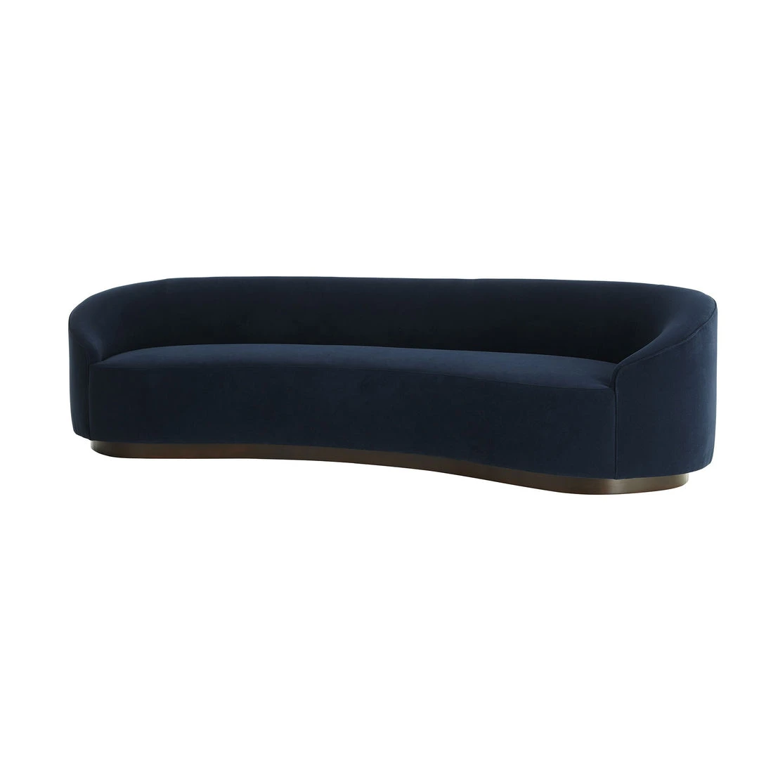 Arteriors Home Turner Sofa Indigo Velvet Dark Walnut 1 Arteriors Home Turner Sofa Indigo Velvet Dark Walnut