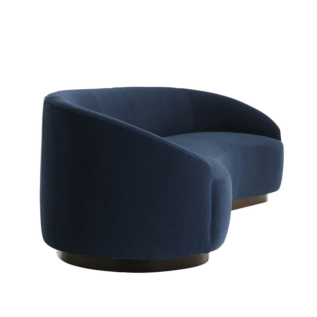 Arteriors Home Turner Sofa Indigo Velvet Dark Walnut 4 Arteriors Home Turner Sofa Indigo Velvet Dark Walnut